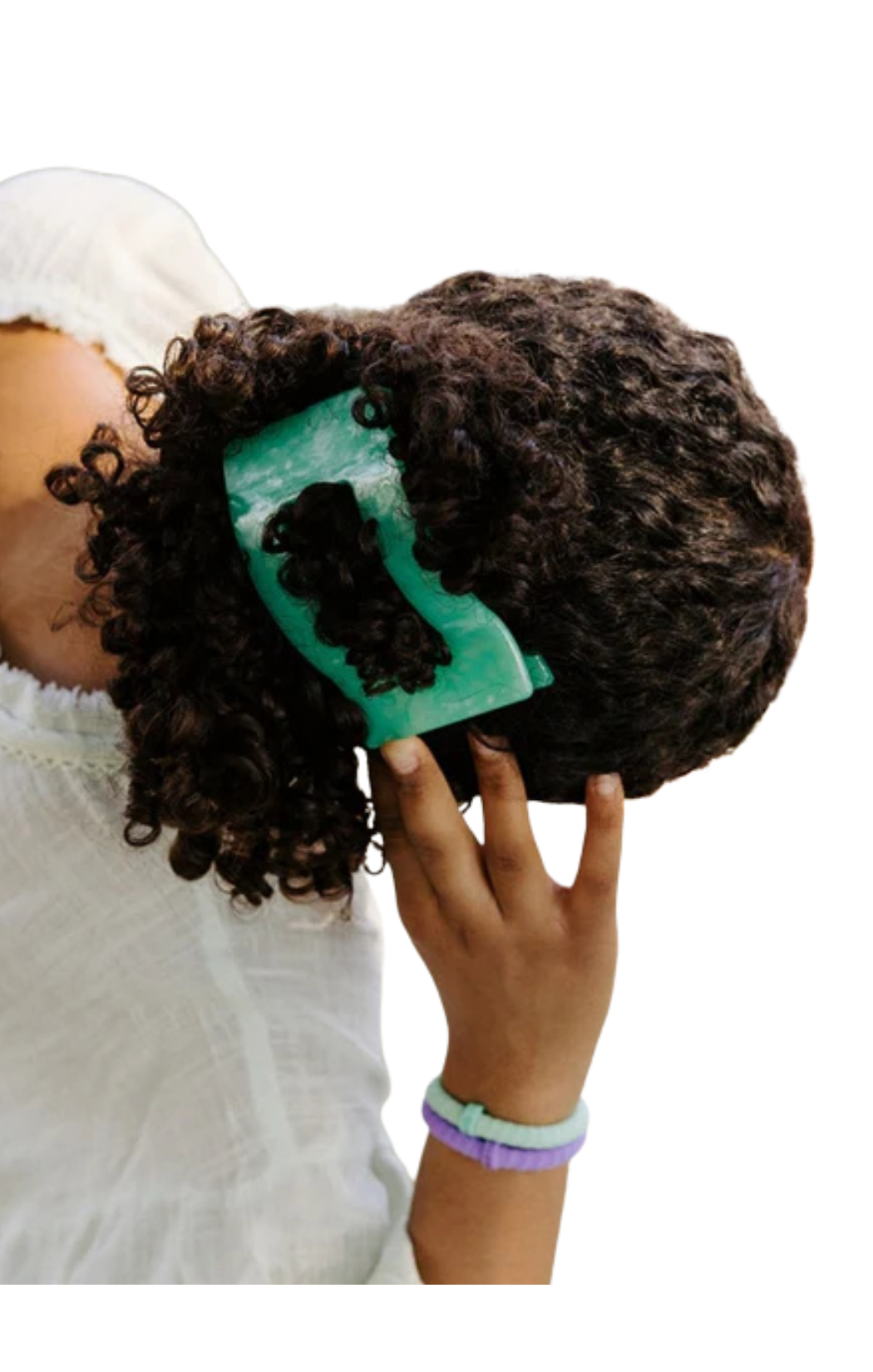 Spring Splash Large Flat Rectangle Hair Clip