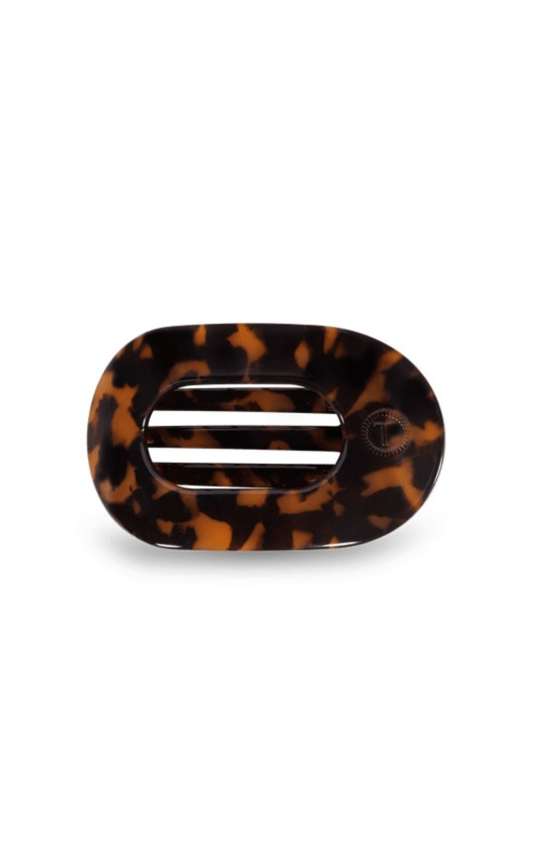 Tortoise Medium Flat Round Clip
