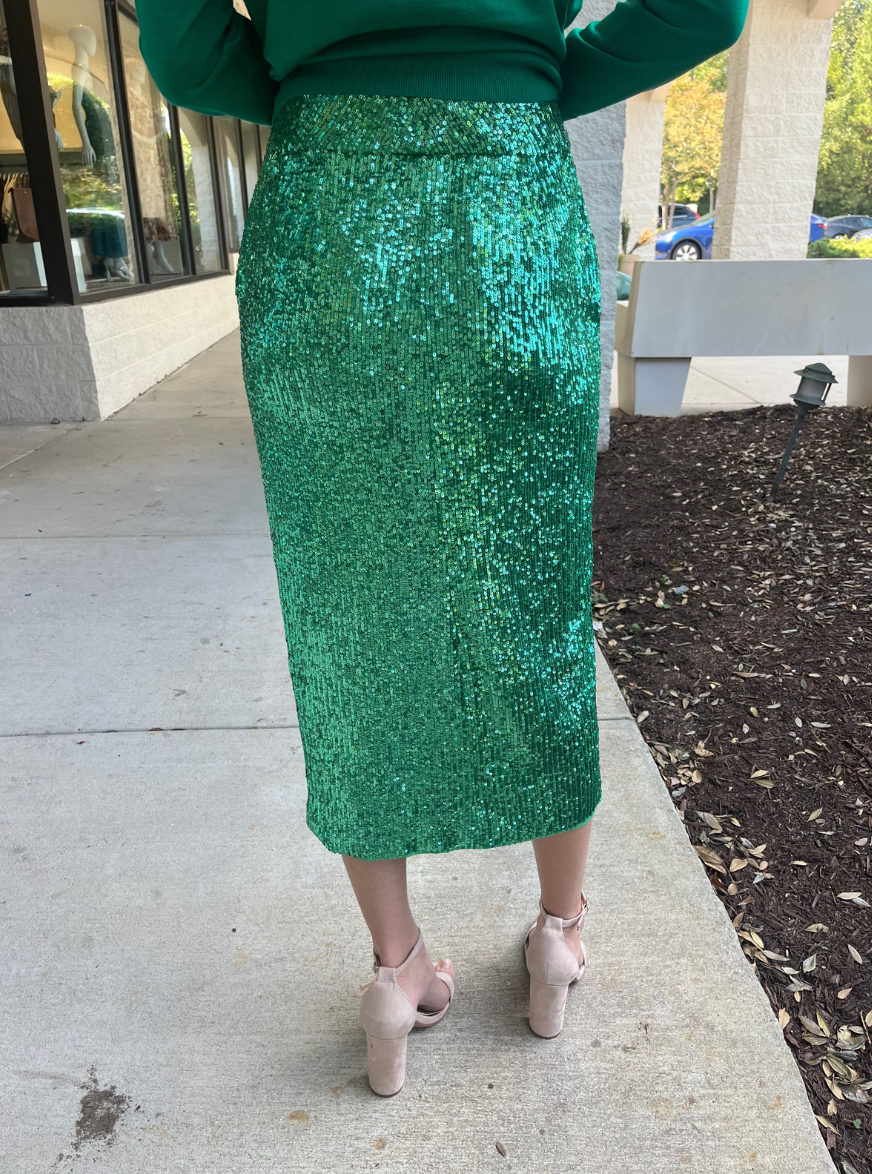 Kelsie Sequin Midi Skirt